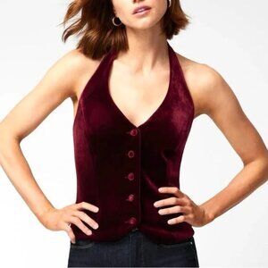 NWT Velvet Burgundy, Soft Stretch Halter Vest